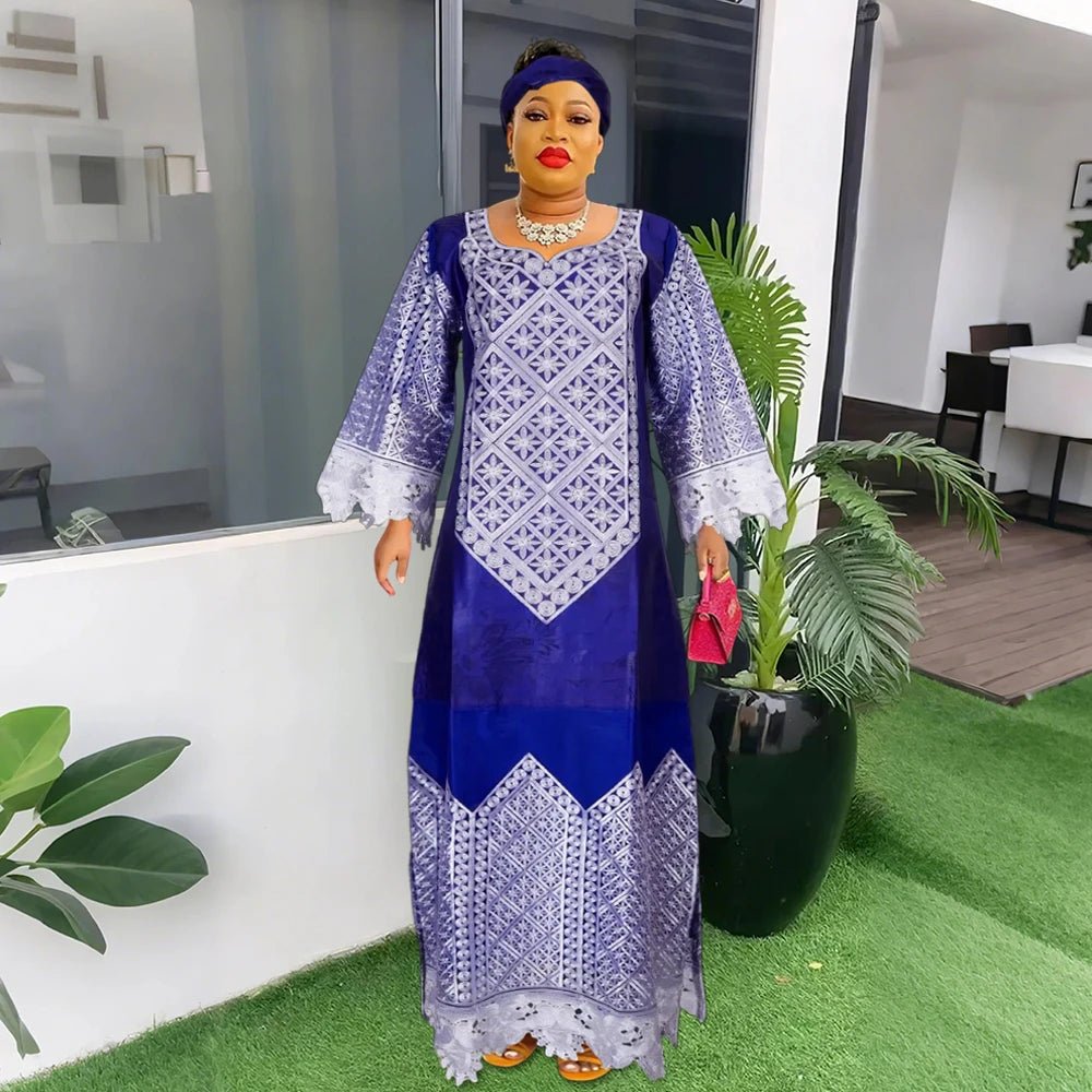 Plus Size African Clothing for Women: Traditional Dashiki, Bazin Embroidery, Evening Gowns & Wedding Party Dresses A-Line Day Work