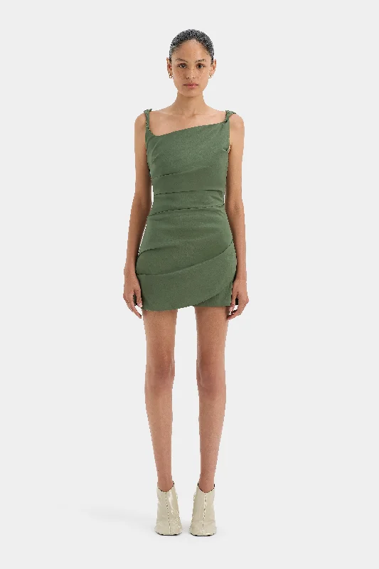 Florent Twist Mini Dress Fashionable A-Line Mini Dress