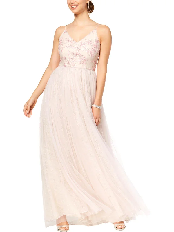 Womens Sequined Embroidered Formal Dress Tunics Luxurious high-end