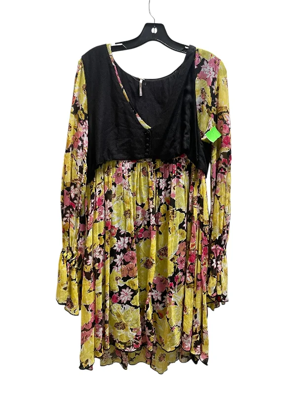 Dress Casual Midi By Free People In Yellow, Size: M Tunics Plaid country