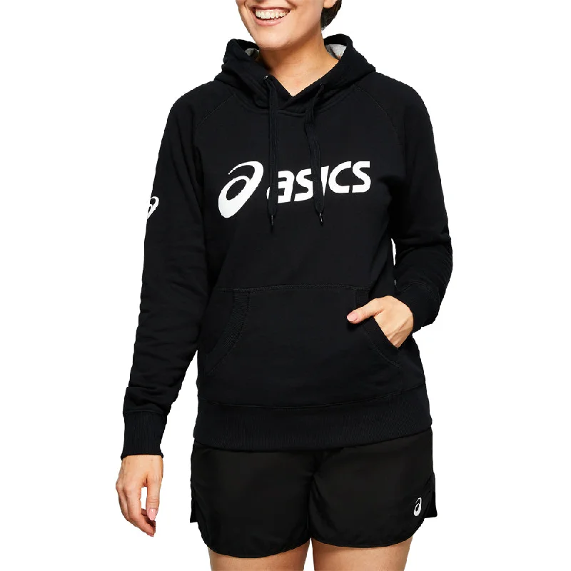 ASICS Womens Fleece Hoodie Hoodie with Patch Decorative Personalized