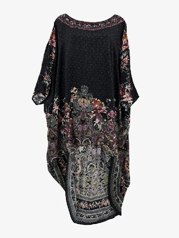 Camilla Embellished Scoop Back Hem Mini Dress Size OSFA Trendy Mini Dress with Belt