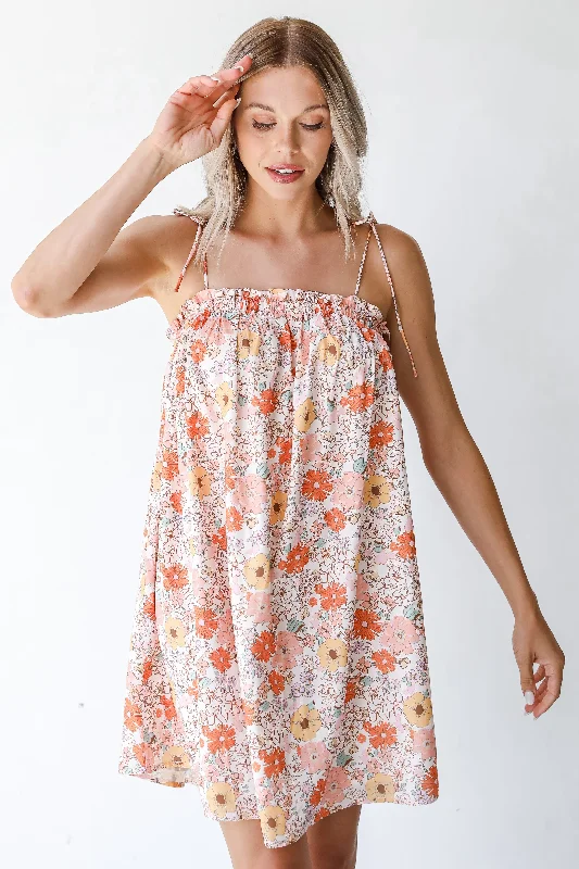 FINAL SALE - Pretty Perspective Floral Mini Dress Trendy Floral Mini Dress