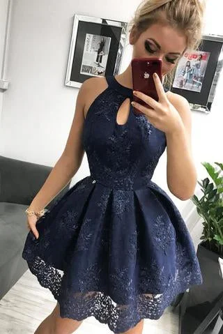 Navy Blue Lace Homecoming Dresses, Simple Sleeveless Short Party Dresses OKM34 Tunics Hiking breathable Navy Blue Lace Homecoming Dresses, Simple Sleeveless Short Party Dresses OKM34 Tunics Hiking breathable