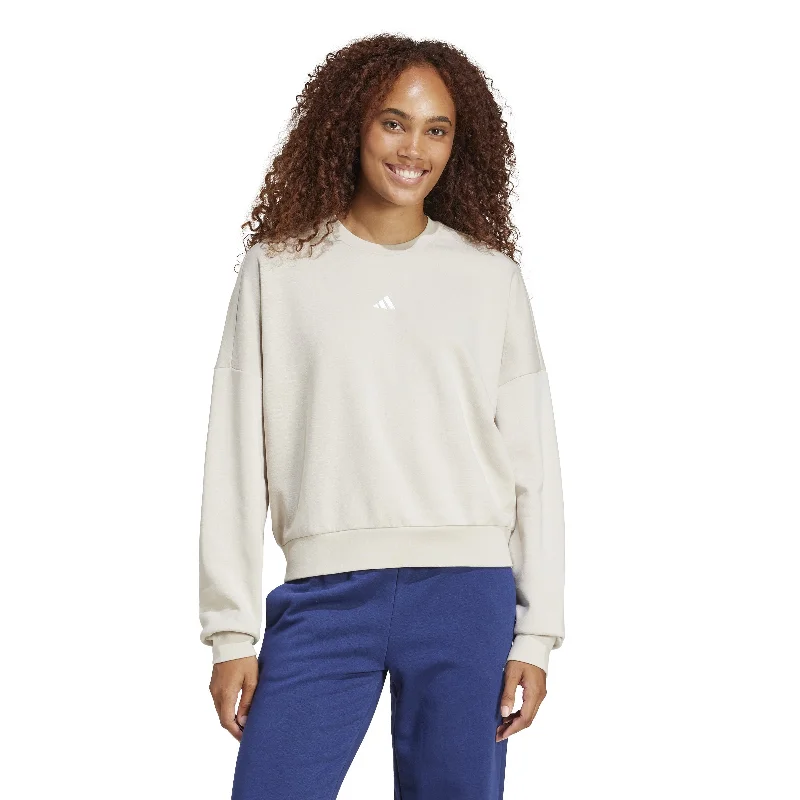 adidas Essentials Small Logo Feelcozy Womens Sweatshirt Hoodie with Emblem Brand Identity