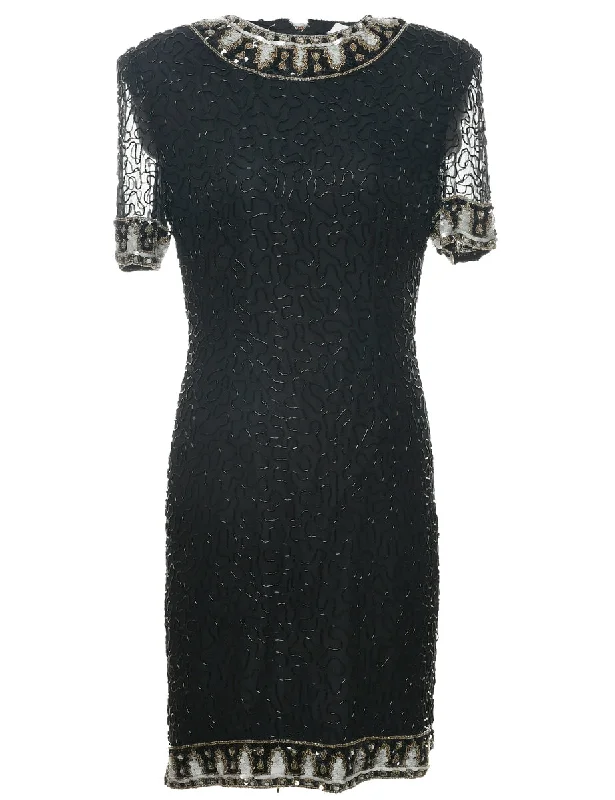 Beaded Party Dress - M Tunics Evening elegant