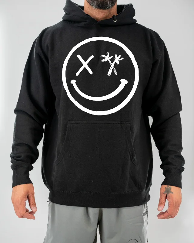 Salty Savage Unisex “Spliced Smile” Classic Hoodie Hoodie with Full-Zip Functional Layering