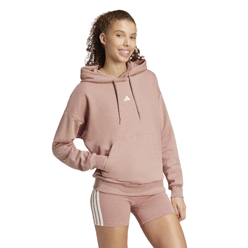 adidas Essentials Small Logo Feel Cozy Womens Hoodie Hoodie with Pattern Geometric Abstract