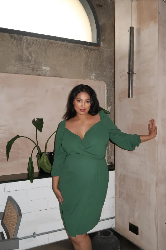 Green Midi-Party dress Tunics Party sparkling