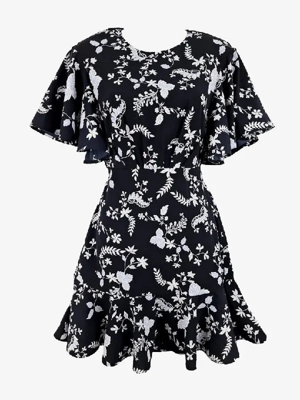 Witchery Ruffles Romantic Mini Dress Size 6 Elegant Lace Mini Dress
