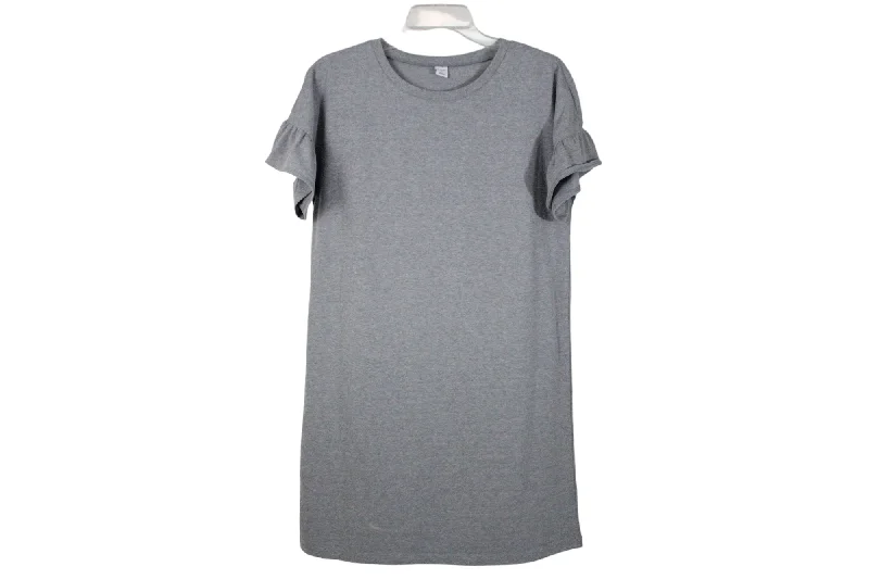 Old Navy Gray Sweatshirt Dress | S Hoodie with Snap Buttons Easy Quick