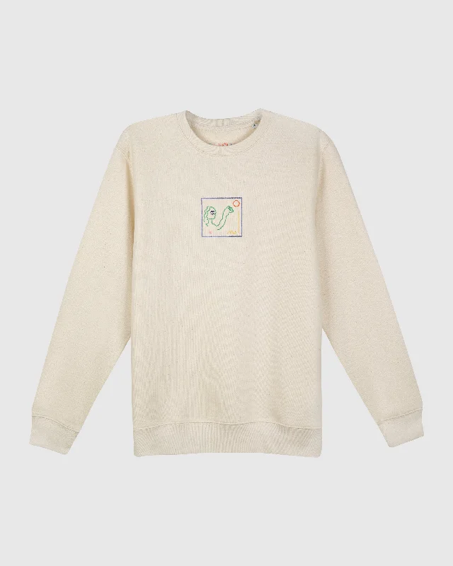 THE SWEATSHIRT BY KRUS IN ECRU Hoodie with Double Zipper Versatile Adjustable