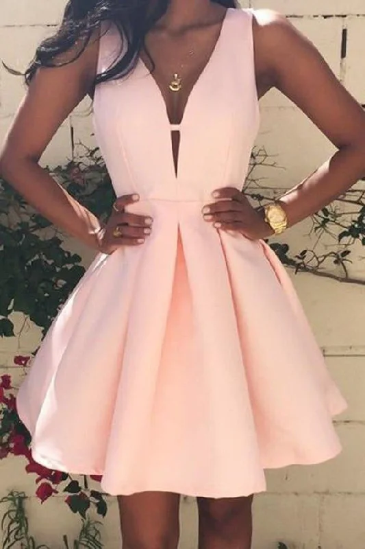 Pink Prom Dresses,Cute Homecoming dresses,Short Prom Dress,Party Dress for Girls OK300 Glittery Long Formal