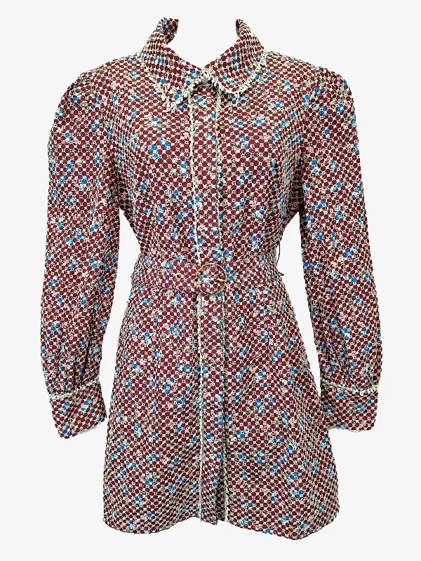 Elliatt Cocktail Belted Embrodiered Mini Dress Size L Chic Halter Mini Dress