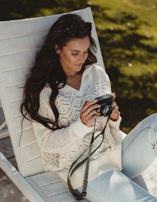 Colleen Hoodie in Ivory Hoodie with Sequins Glamorous Eye-catching