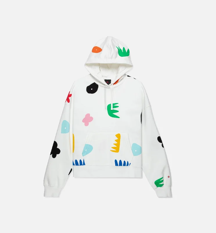 Artist Series By Mia Lee Fleece Womens Hoodie - White Hoodie with Color Block Contrast Stylish