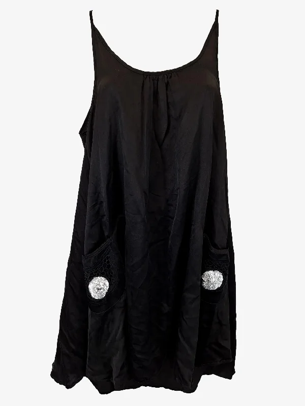 Sass & Bide Fancy Silk Camisole Mini Dress Size 14 Stylish Sweetheart Neck Mini Dress
