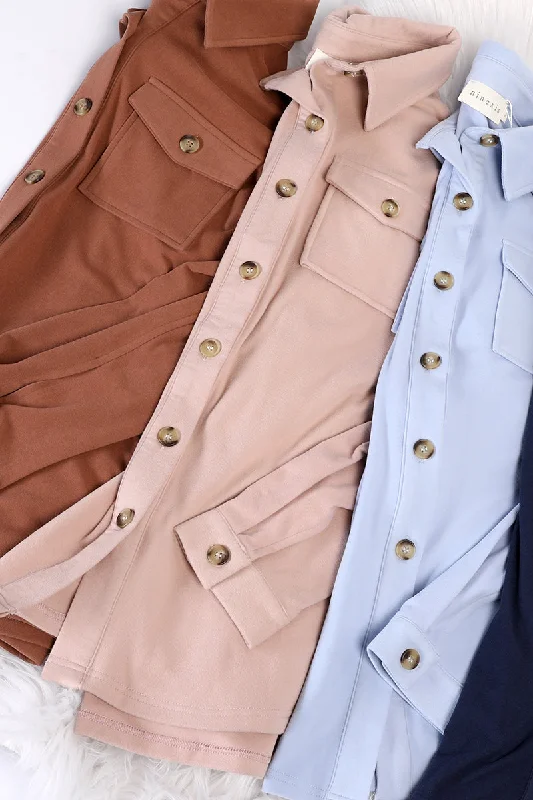 SOFT WARM OVER SHIRTS BUTTON DOWN JACKET SHACKET Mesh Jacket Canvas Jacket Denim Jacket
