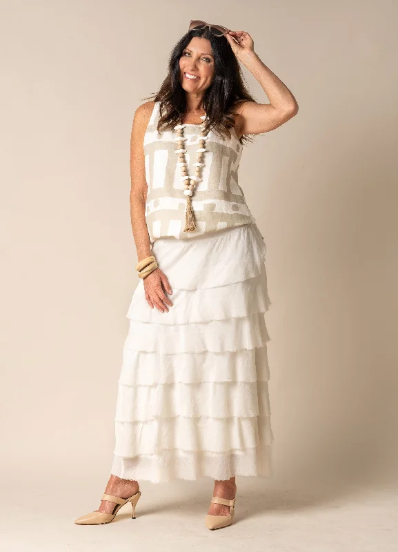 Calista Cotton Skirt in Cream lace skirt romantic