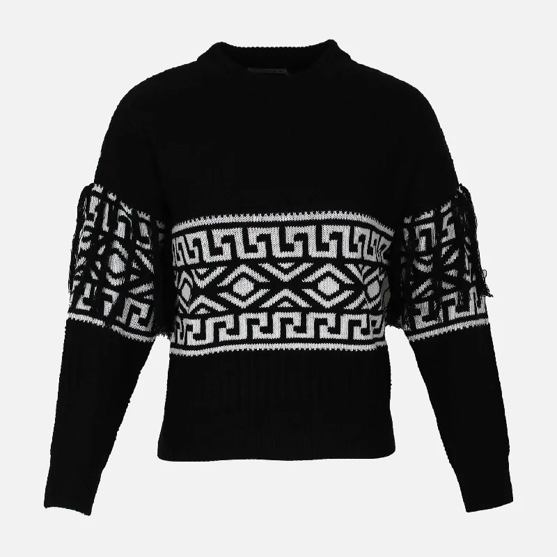LADIES FASHION SWEATER Chenille Brocade Lace