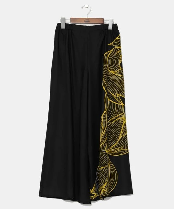 KARYU - Floral Wide Leg Pants Cozy Knit Pants