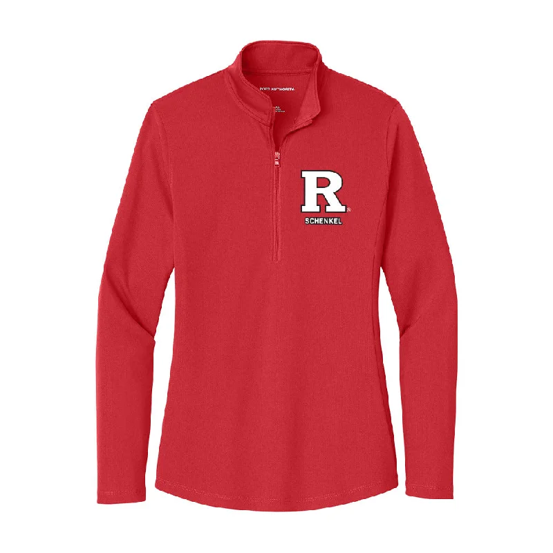 Rutgers - NCAA Women's Gymnastics : Reagan Schenkel - Women's Lightweight Quarter Zip Jacket Tailored Jacket Straight Jacket A-Line Jacket