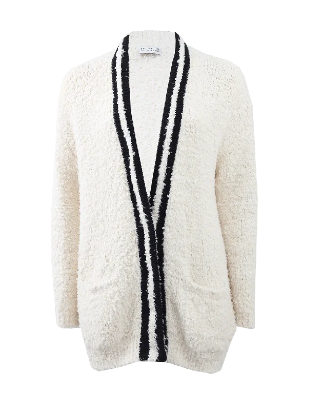 Varsity Fuzzy Sweater Mesh Sweater Canvas Denim