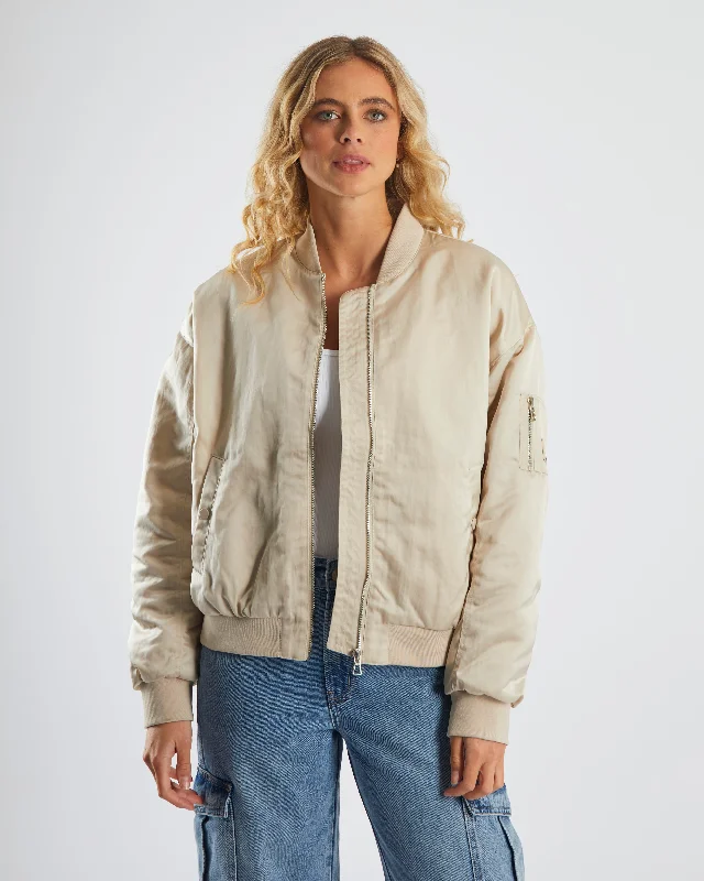 Jetta Jacket Oat Latte Anorak Shell Jacket Lightweight Jacket