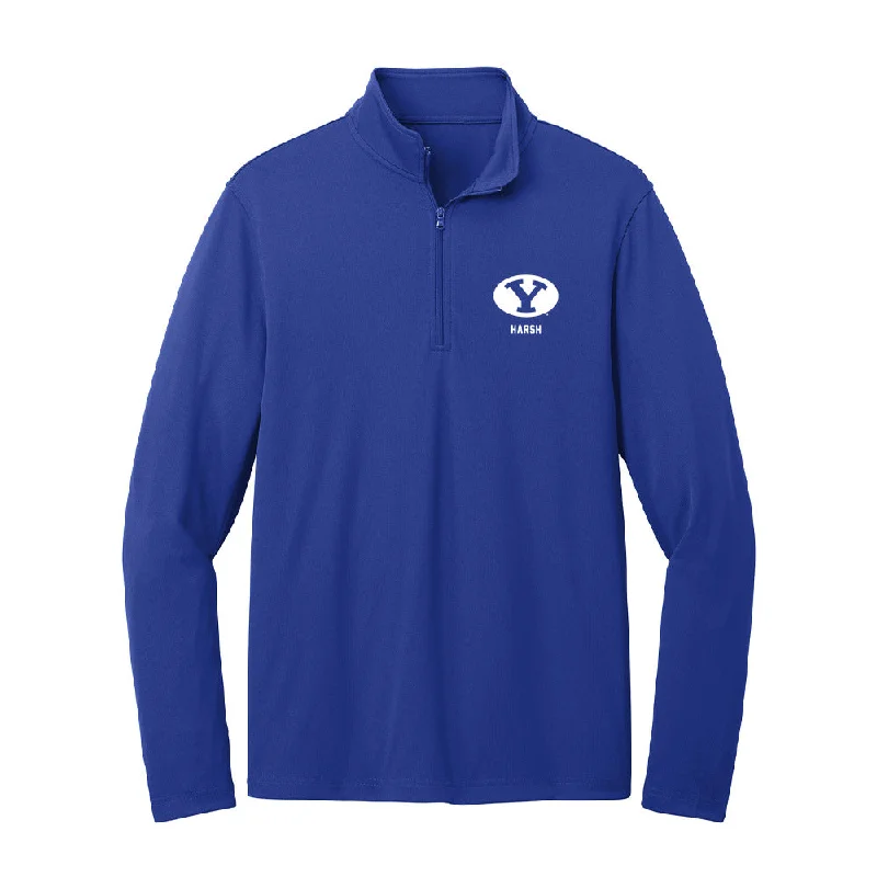 BYU - NCAA Women's Gymnastics : Jadyn Harsh - Lightweight Quarter Zip Jacket Appliqued Jacket Beaded Jacket Sequined Jacket BYU - NCAA Women's Gymnastics : Jadyn Harsh - Lightweight Quarter Zip Jacket Appliqued Jacket Beaded Jacket Sequined Jacket
