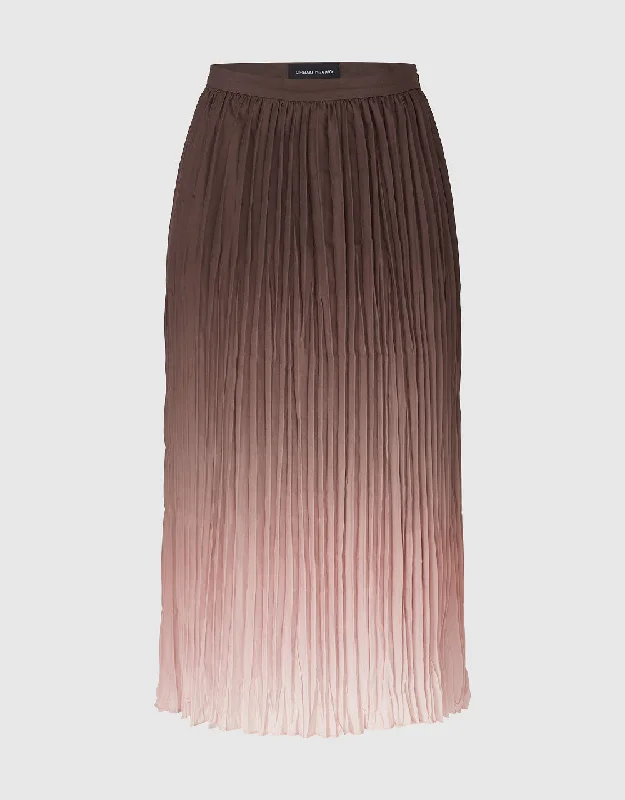 Elastic Waist A-Line Skirt ribbed skirt waist