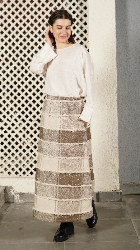 Tanner Skirt in Mocha velvet skirt luxurious