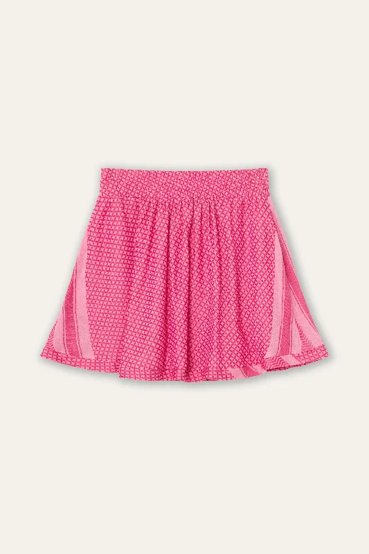 Summery Copenhagen Skirt - Fuchsia Rose linen skirt light