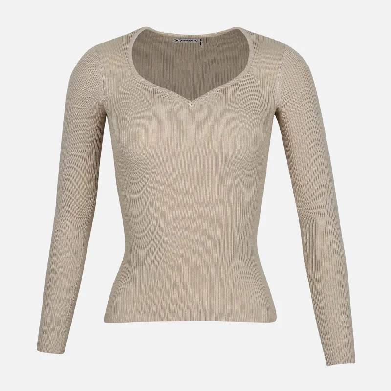 LADIES SWEATER V NECK Polka Dot Checkered Tartan