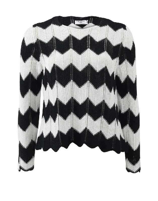 Le Crochet Zig-Zag Sweater Chenille Fabric Brocade Fabric Lace Fabric
