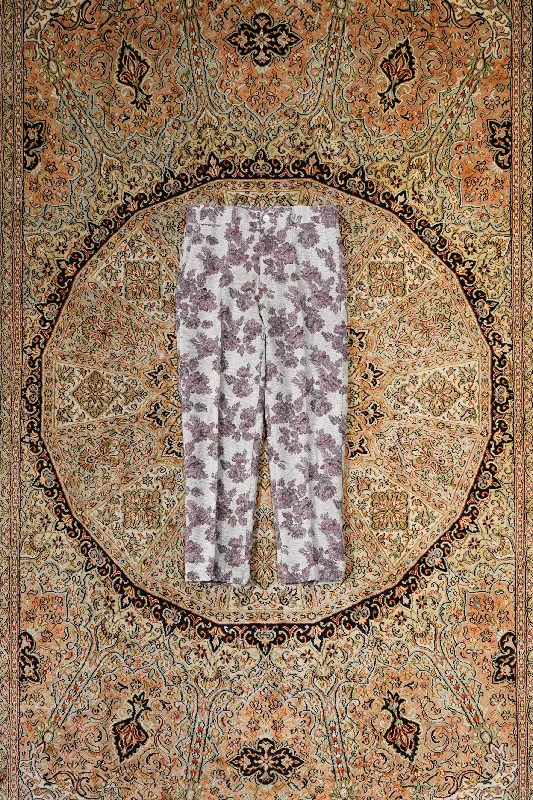 GOBELIN PIN TUCK PANTS (WISTERIA) Trendy Velvet Pants