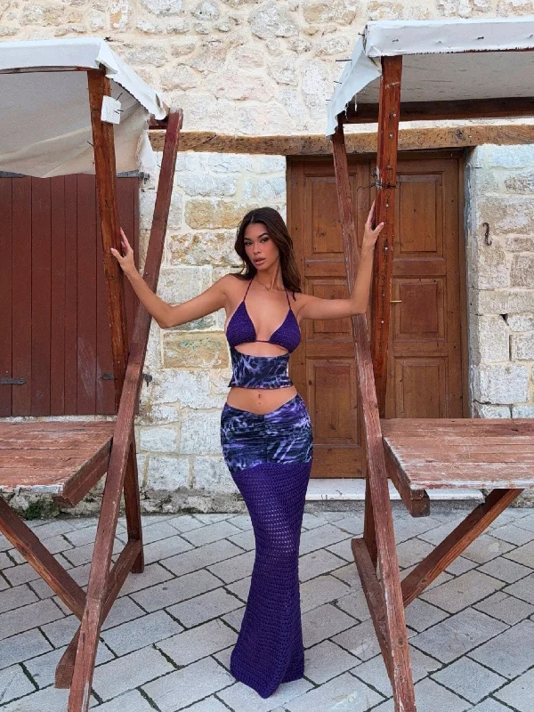 ESMEE MAXI SKIRT VIOLETTE slim fit skirt