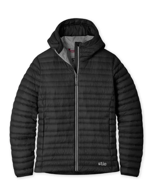 Women's Pinion Down Hooded Jacket Wool Jacket Cashmere Jacket Tweed Jacket