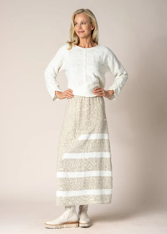 Verity Linen Skirt in Latte lace skirt elegant