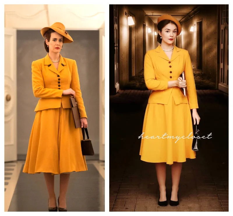 Siri- vintage 1950s suit with swing skirt linen skirt natural