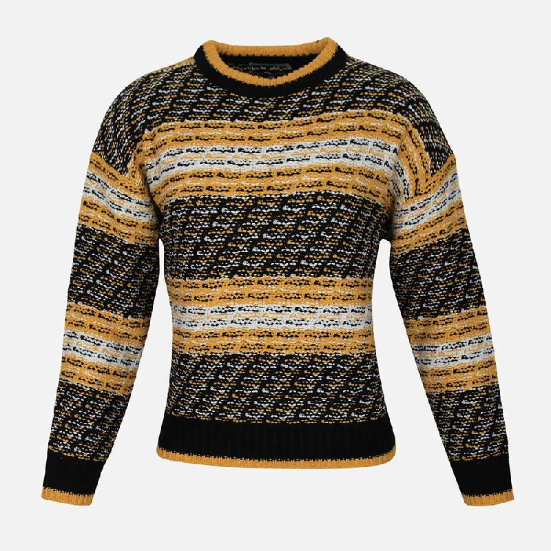 LADIES FASHION SWEATER Solid Color Striped Floral Print