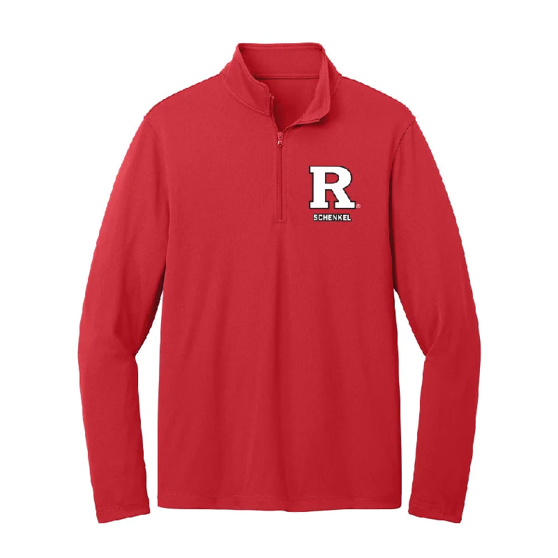 Rutgers - NCAA Women's Gymnastics : Reagan Schenkel - Lightweight Quarter Zip Jacket Fitted Jacket Loose Jacket Oversized Jacket