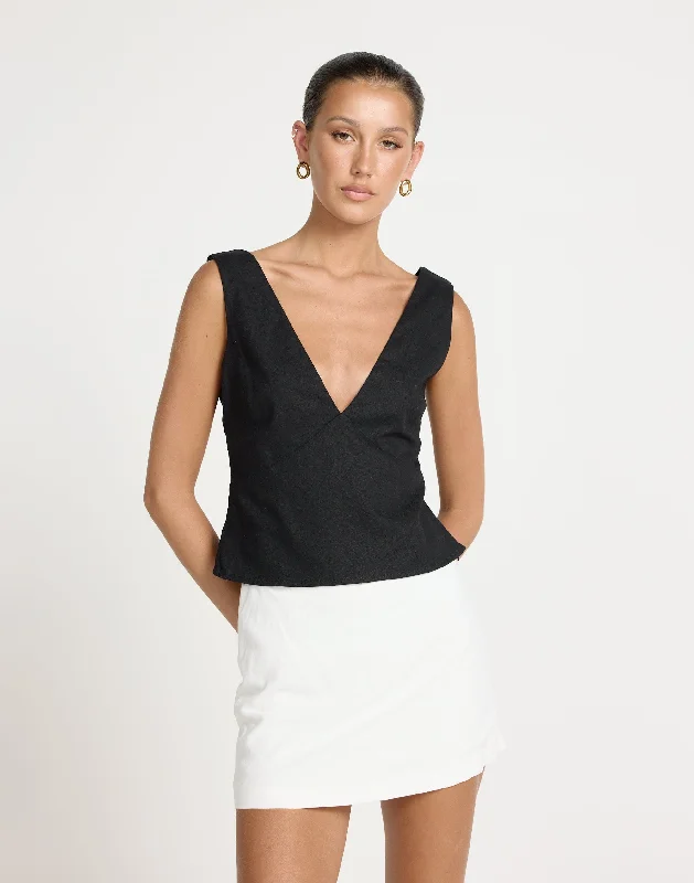 Bradshaw Mini Skirt (White) silk skirt smooth