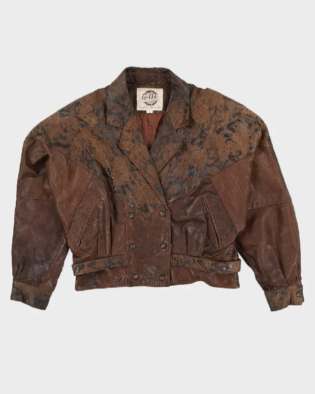 Vintage 80s G-III Leather Fashions Jacket - S Herringbone Jacket Checkered Jacket Solid Jacket