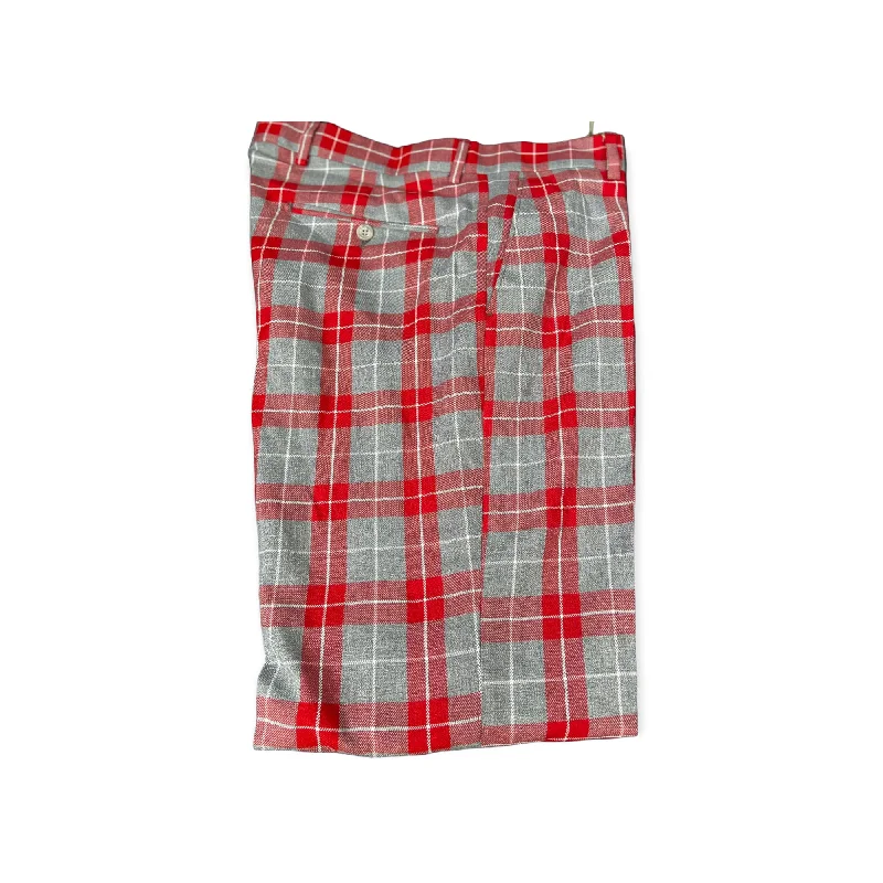 DJ PLUS: Plaid Skinny Dress Pants ON50 Trendy Wide-Legged Trousers