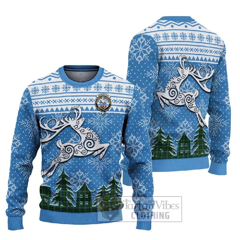 Cranstoun (Cranston) Clan Christmas Ugly Sweater Celtic Reindeer Style Neon Metallic Matte Cranstoun (Cranston) Clan Christmas Ugly Sweater Celtic Reindeer Style Neon Metallic Matte