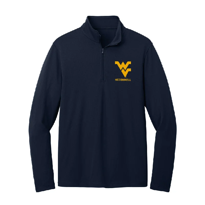 West Virginia - NCAA Women's Gymnastics : Jayden McDonnell - Lightweight Quarter Zip Jacket Lace Jacket Ribbed Jacket Sequined Jacket