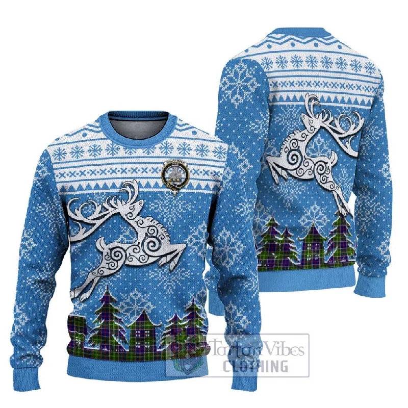 Dalrymple Clan Christmas Ugly Sweater Celtic Reindeer Style Elegant Classic Vintage