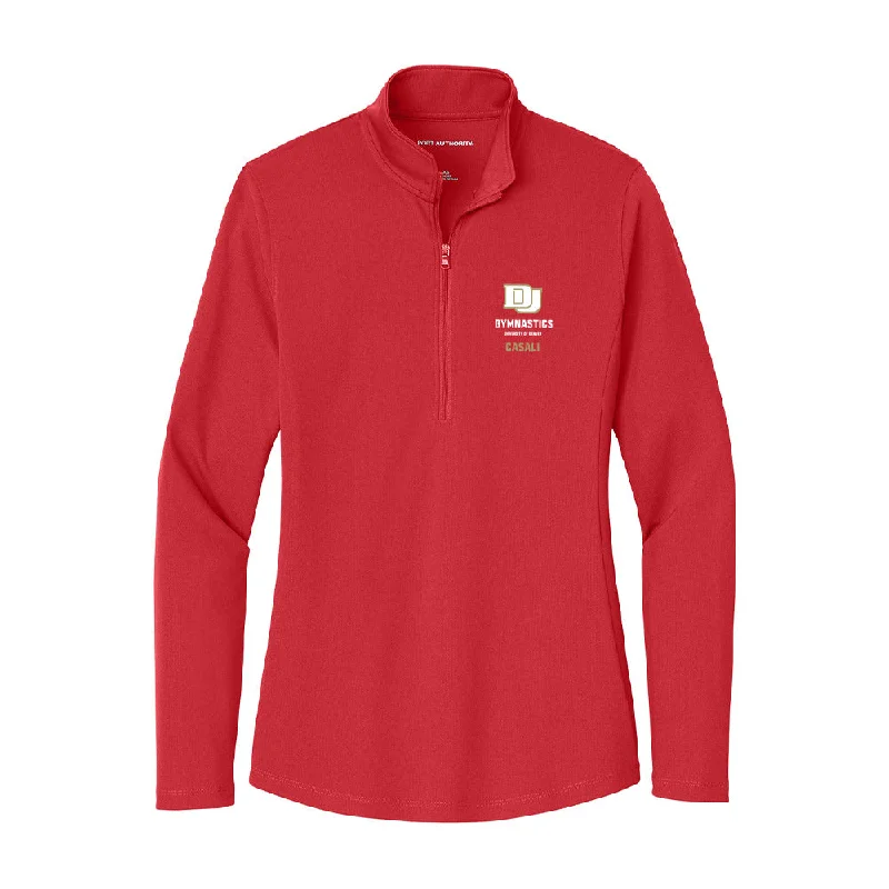 DU - NCAA Women's Gymnastics : Rosie Casali - Women's Lightweight Quarter Zip Jacket Fleece Jacket Down Jacket Parka DU - NCAA Women's Gymnastics : Rosie Casali - Women's Lightweight Quarter Zip Jacket Fleece Jacket Down Jacket Parka