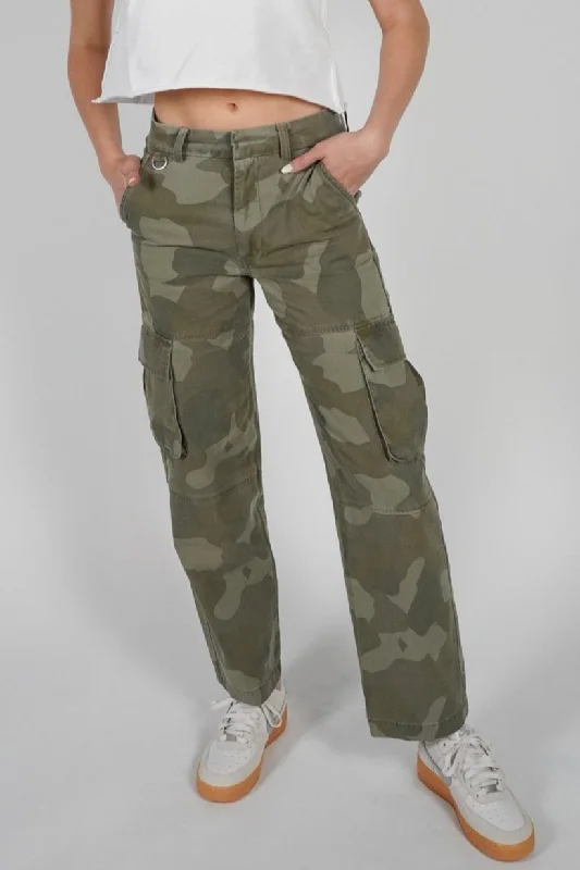 Addie High Rise Cargo Pants Classic Flared Pants