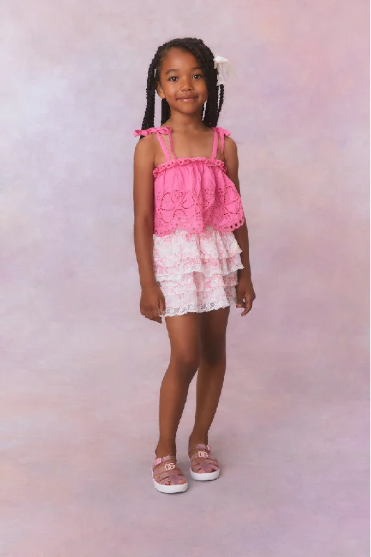 Girls Bow Print Billie Skirt velvet skirt luxurious